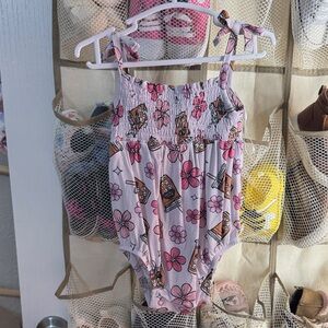 Floral Pink Kids One Piece